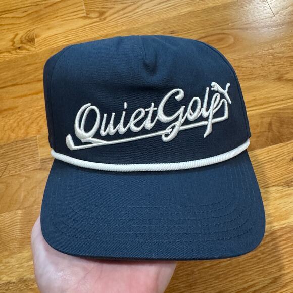 Puma Quiet Golf Rope Snapback Hat Navy Blue Embroidered Logo NWT - Picture 1 of 3